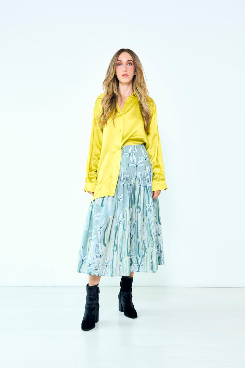 The Curiosity Skirt in our Flowing Glass print