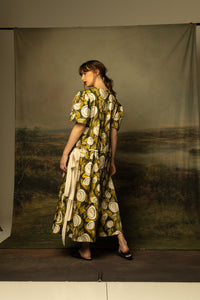Lia Cohen is a brand of elevated day dressing. Our photo reflects a modern woman in a baroque environment wearing a hand made by women. Our prints are made in house as well as all the embroidery by our lady team.   We decided to create an environment in the photo that reflects our collection that talks about integration between our light and our shadows.