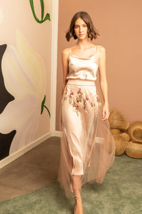The Maxi Skirt in Rose Tulle