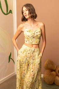 The Sumptuous Crop Top in A Little Bird Told Me Print