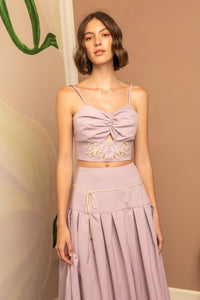 The Sumptuous Crop Top in Lilac
