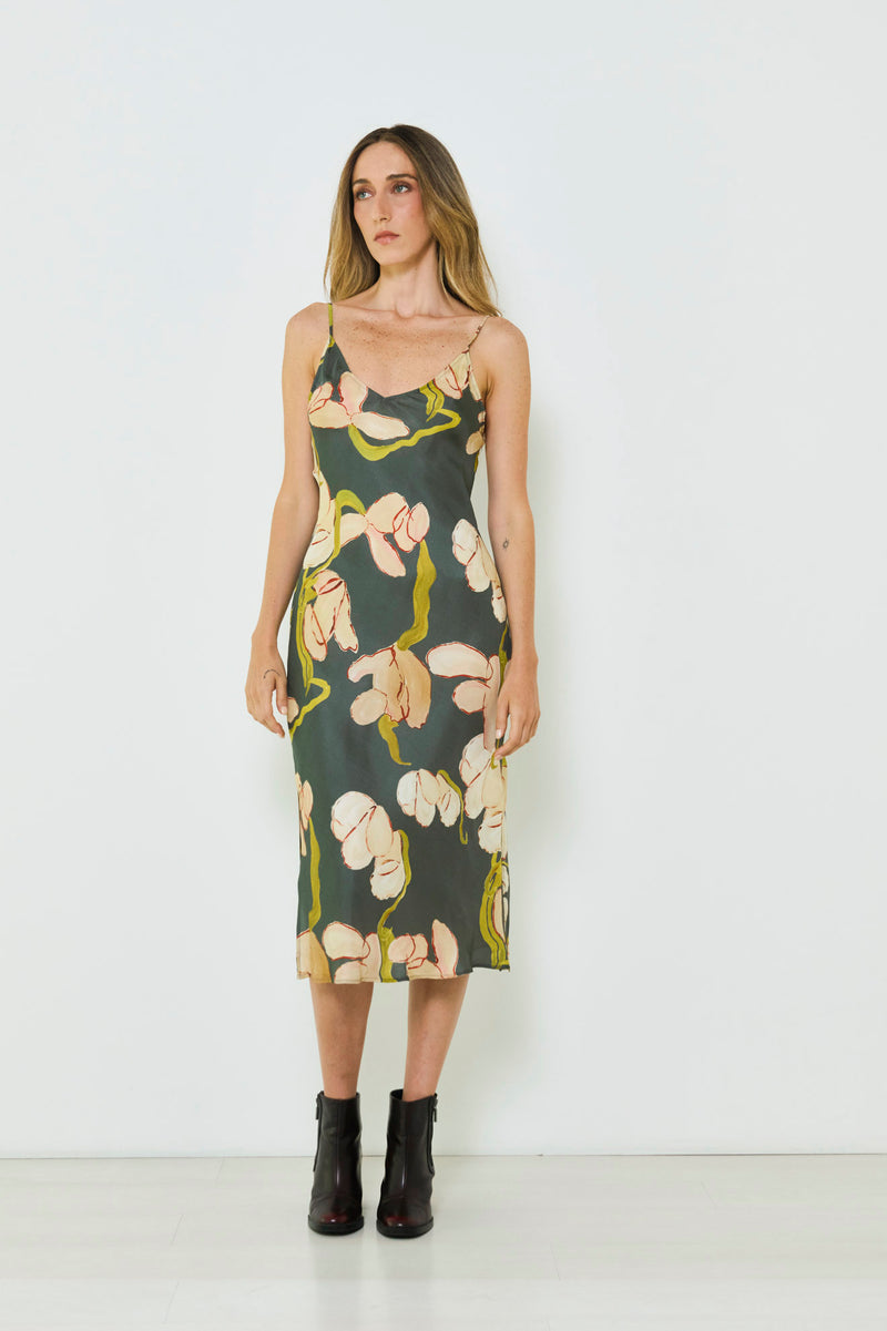 The Simplicity Dress in our Dark Acid Flower print