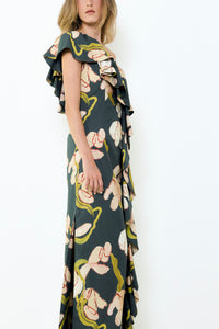 The Lady Dress in our Dark Acid Flower print