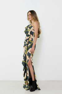 The Lady Dress in our Dark Acid Flower print